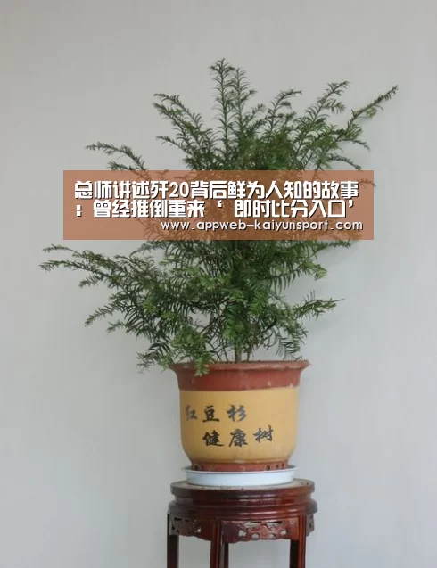 总师讲述歼20背后鲜为人知的故事:曾经推倒重来‘ 即时比分入口’(图1) kaiyun官网首页